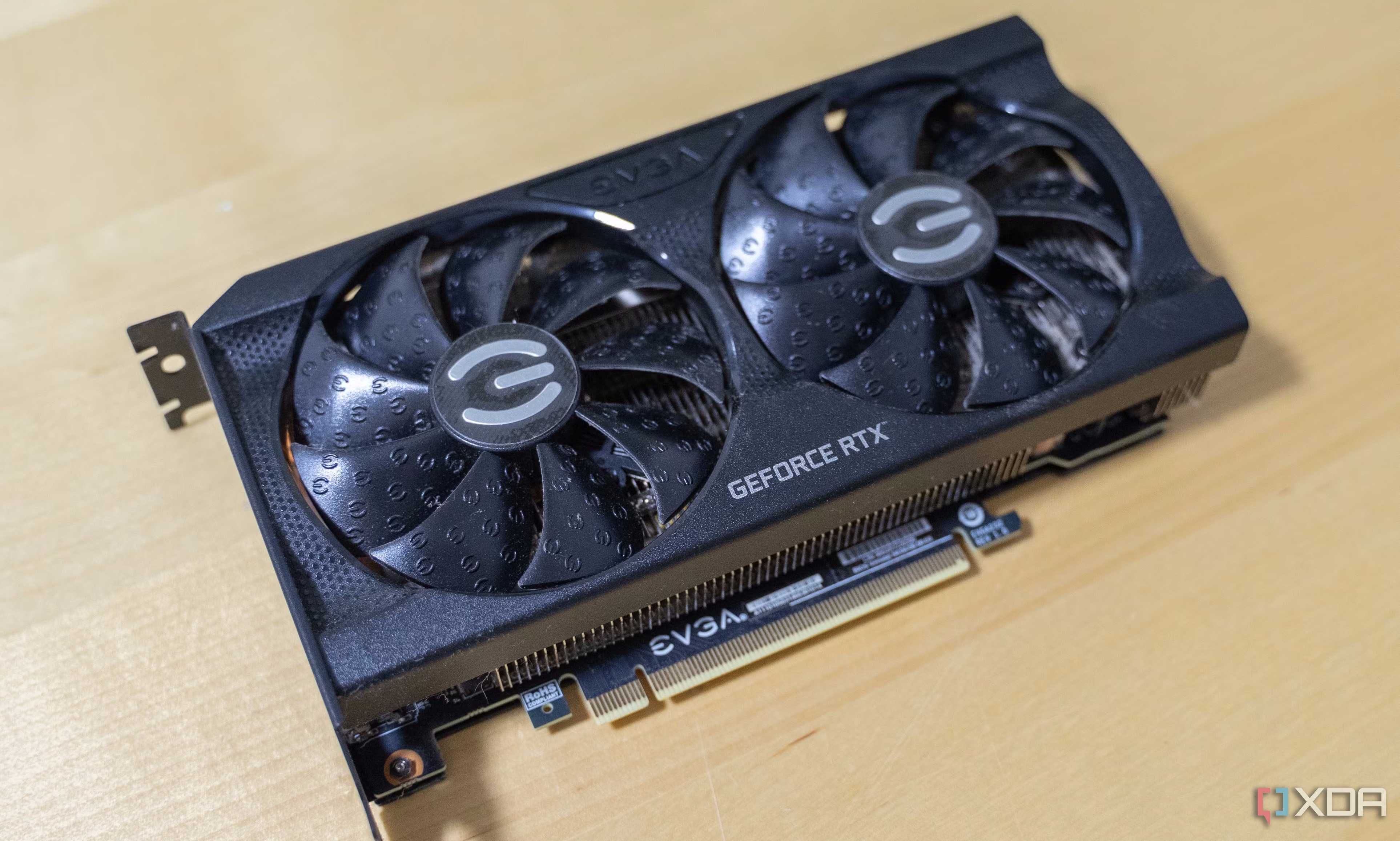 EVGA RTX 3060 XC on a desk