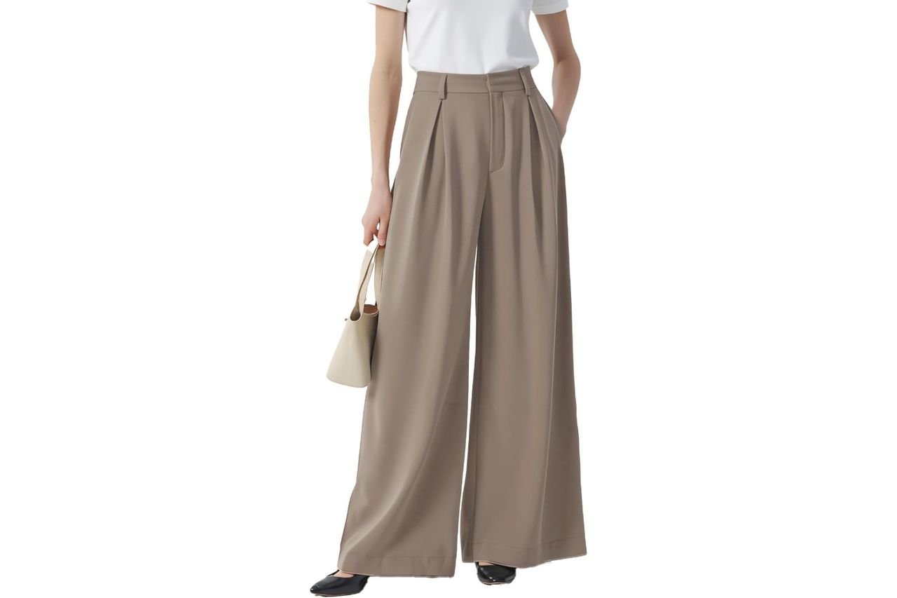 Tronjori High Waist Casual Wide Leg Long Palazzo Pants