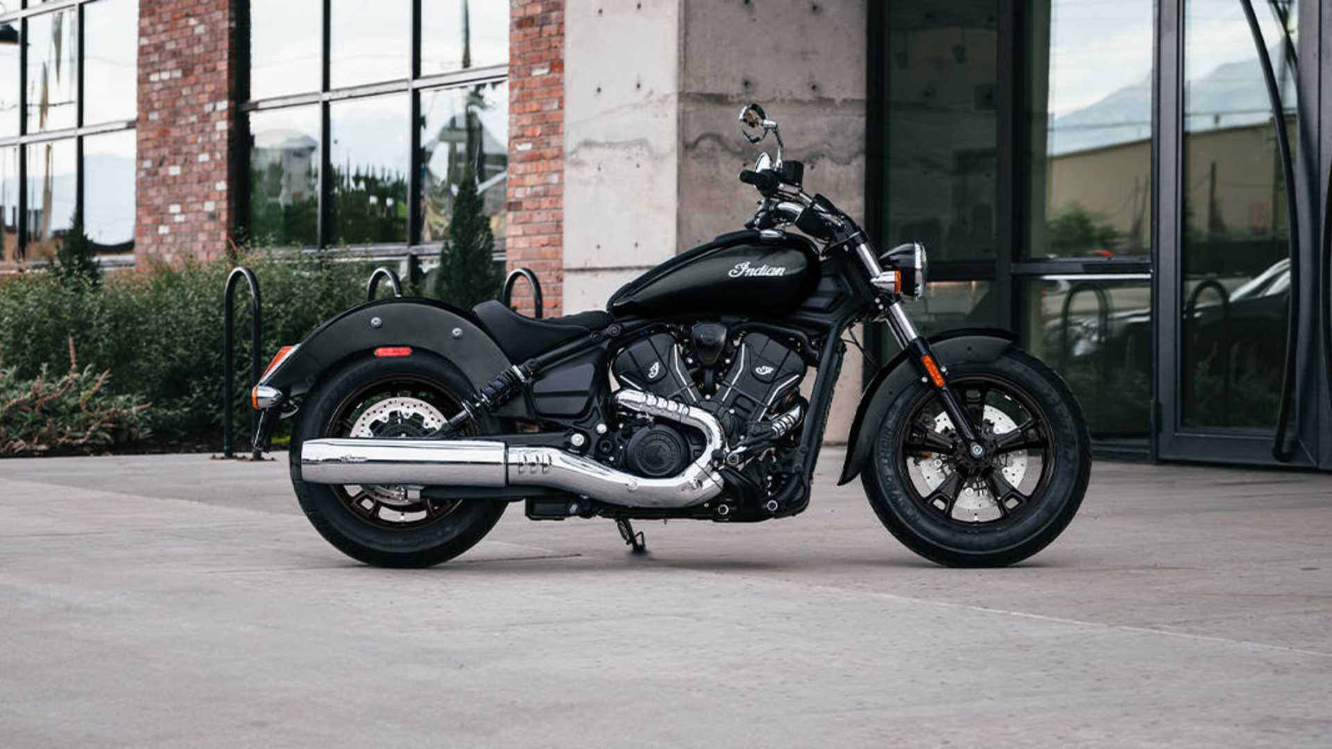 Static side profile shot of Indian Scout Sixty Classic