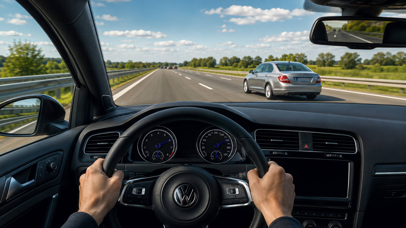 How fast does the VW Golf 7 R feel on the autobahn?