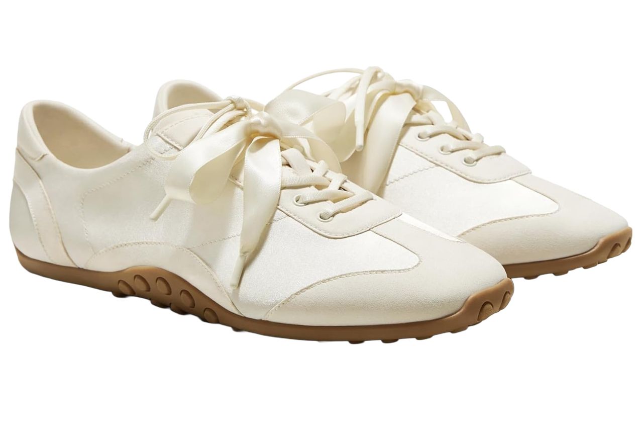 VIVAIA Carol Women's Square Toe Jogger Sneakerina Comfortable Satin Fahion Ballet Sneakers Barefoot-Like Non Slip Walking Shoes for Daily Dress