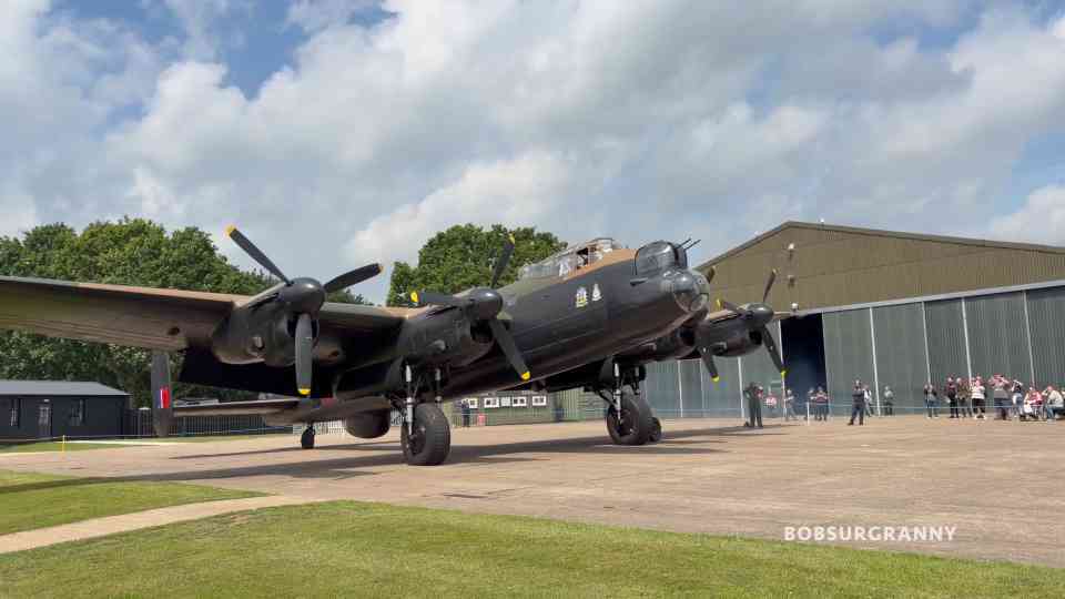 Watch the fire-breathing Lancaster bomber ramp up - then the Merlins