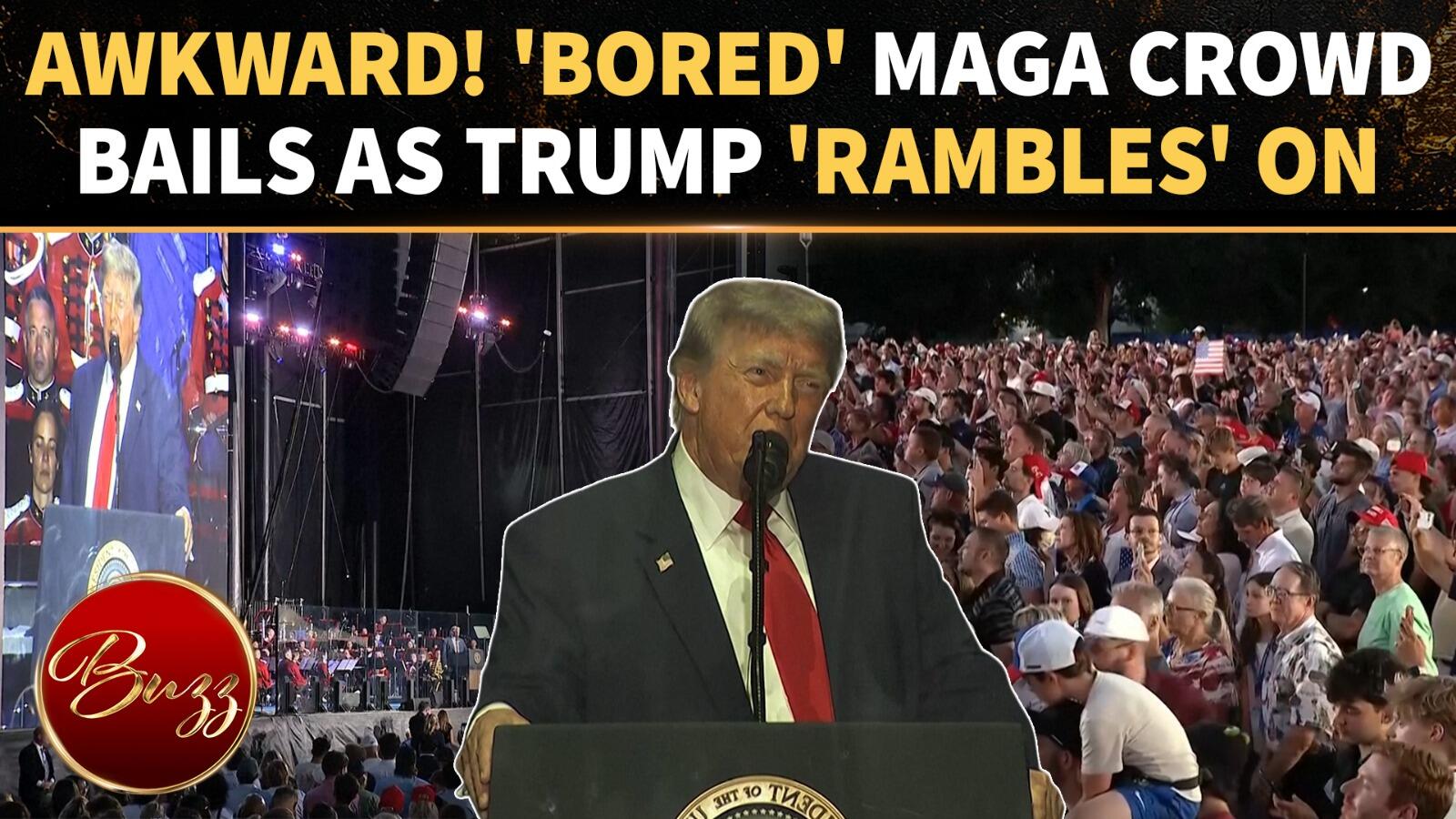 Great American State Fair: Trump left talking to empty ground? Fans ...