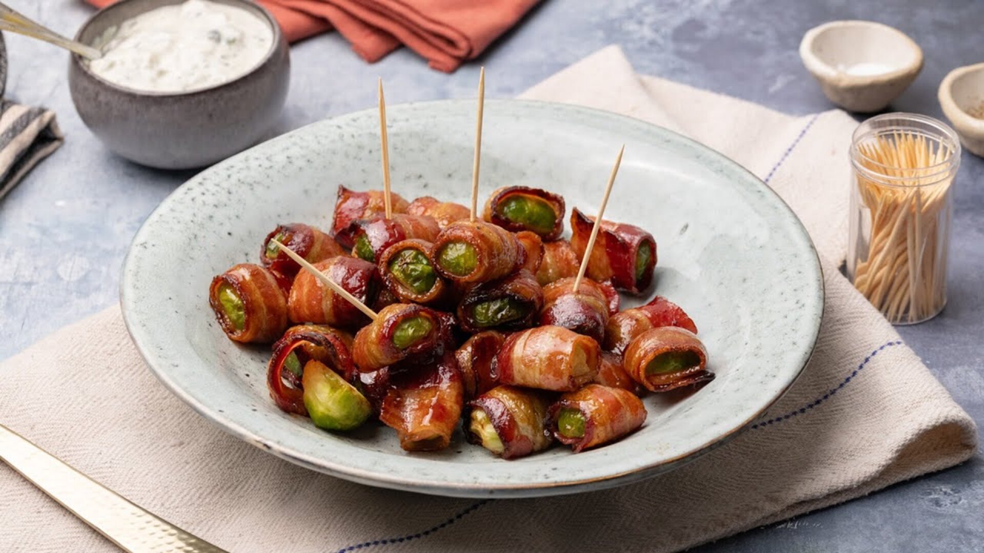 Bacon-wrapped balsamic Brussels sprouts recipe