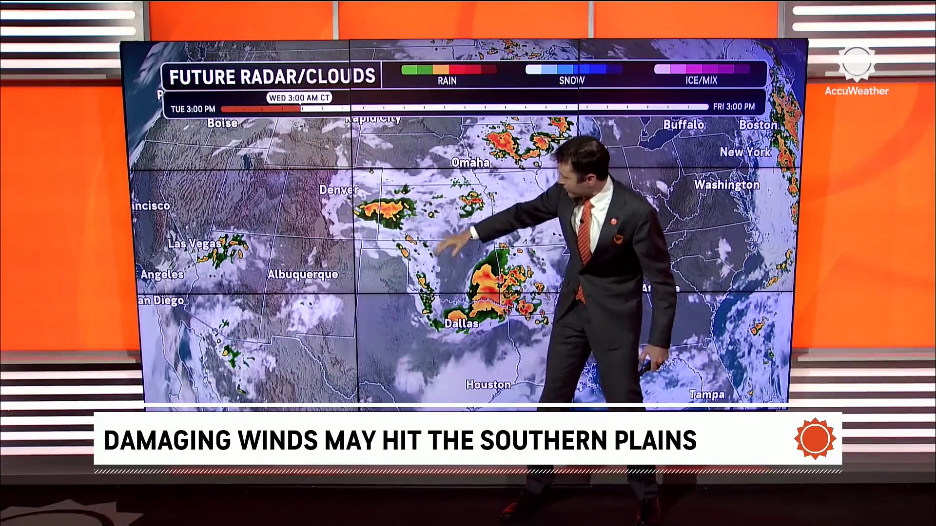 Severe storms target the southern Plains once again