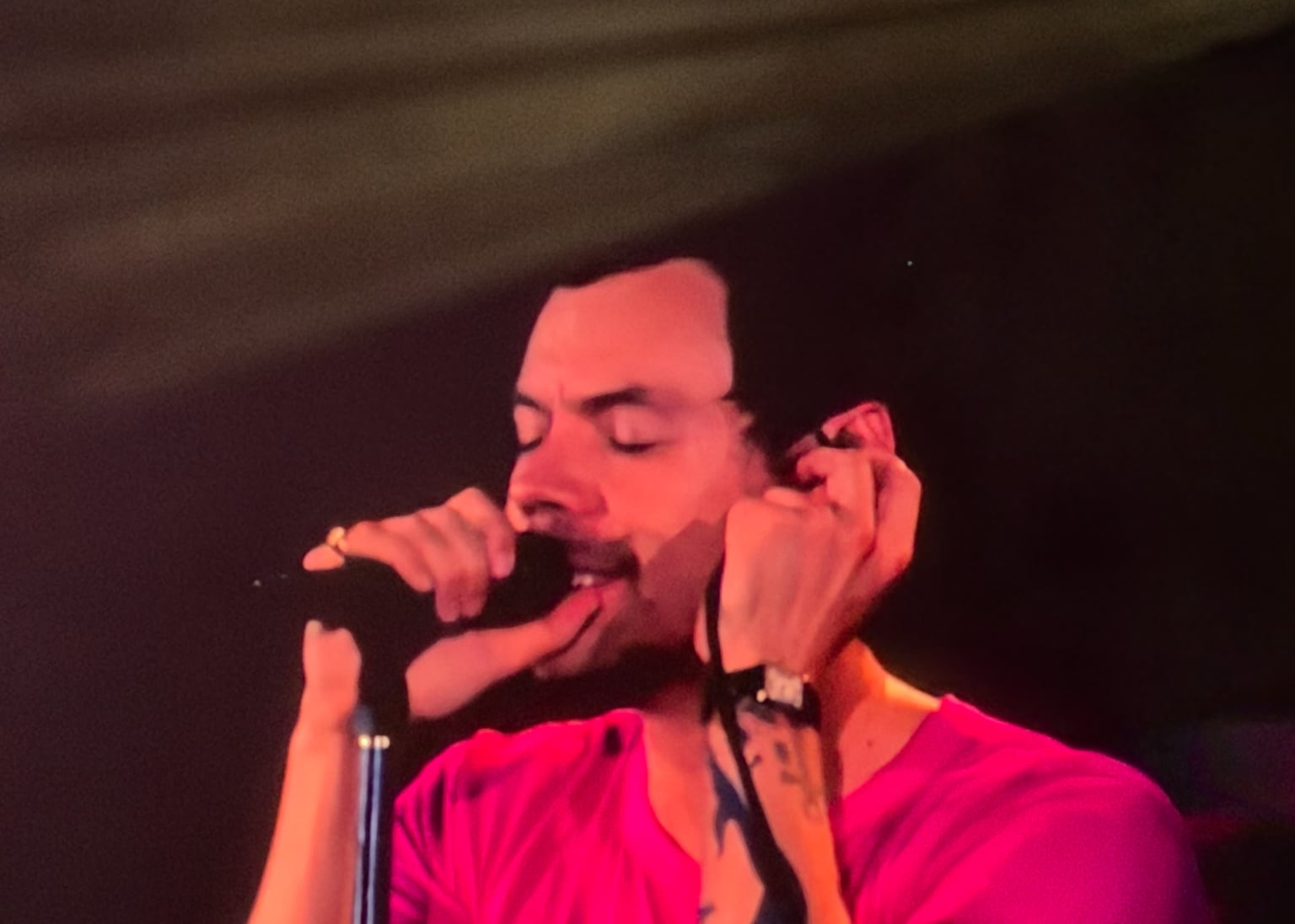 Harry Styles opened with classics including Golden, Watermelon Sugar and Adore You