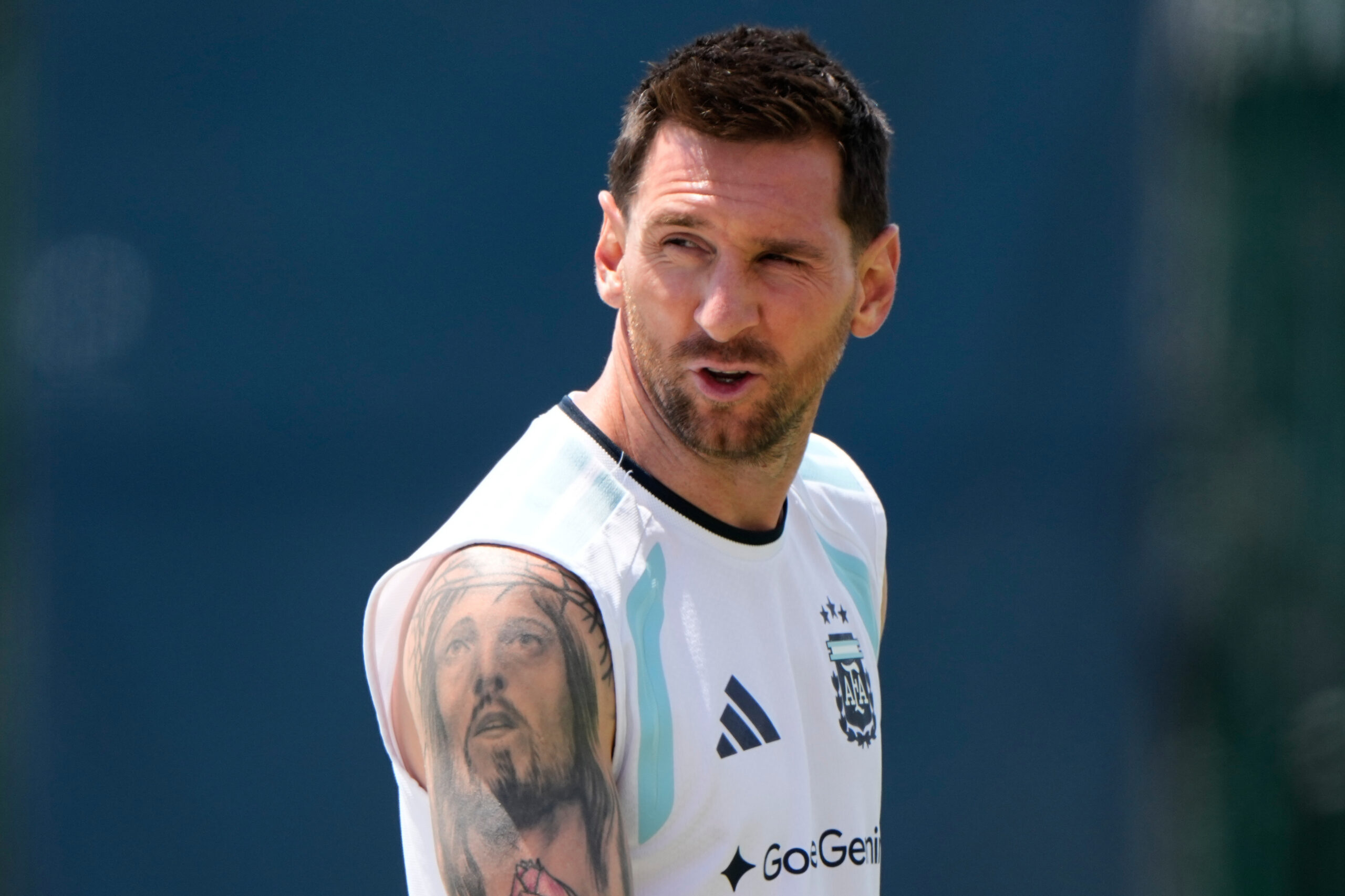 Lionel Messi celebrates his 39th birthday with Argentina teammates