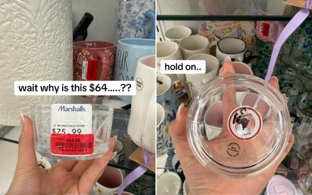 The glass that Vivian Ly found in the thrift store.