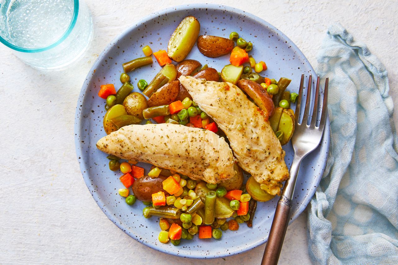 One-Pan Ranch Chicken And Vegetables