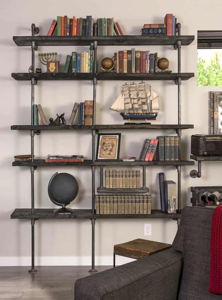 Industrial pipe shelving DIY: Custom look for less