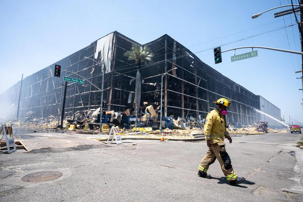LA crews move into overhaul phase after fire at Boyle Heights cold ...