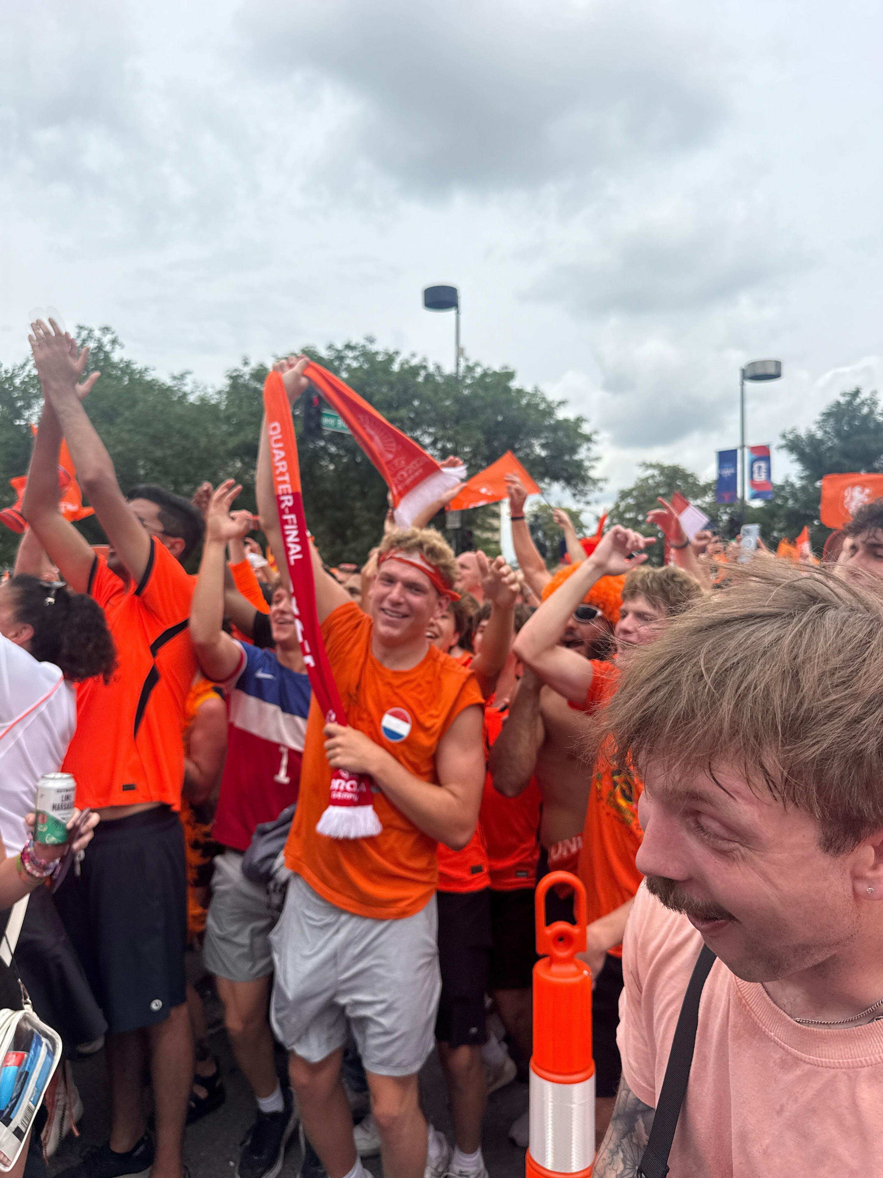 Dutch fans take over Kansas City streets to cheer on the Netherlands