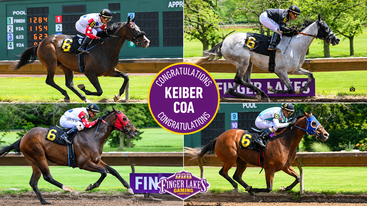 Four of a kind: Keiber Coa records unique multi-win day at Finger Lakes