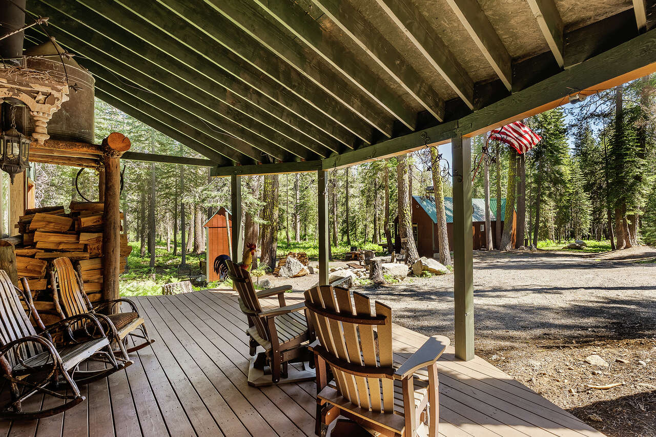 A 'mountain speakeasy' is the heart of this private Sierra Nevada compound