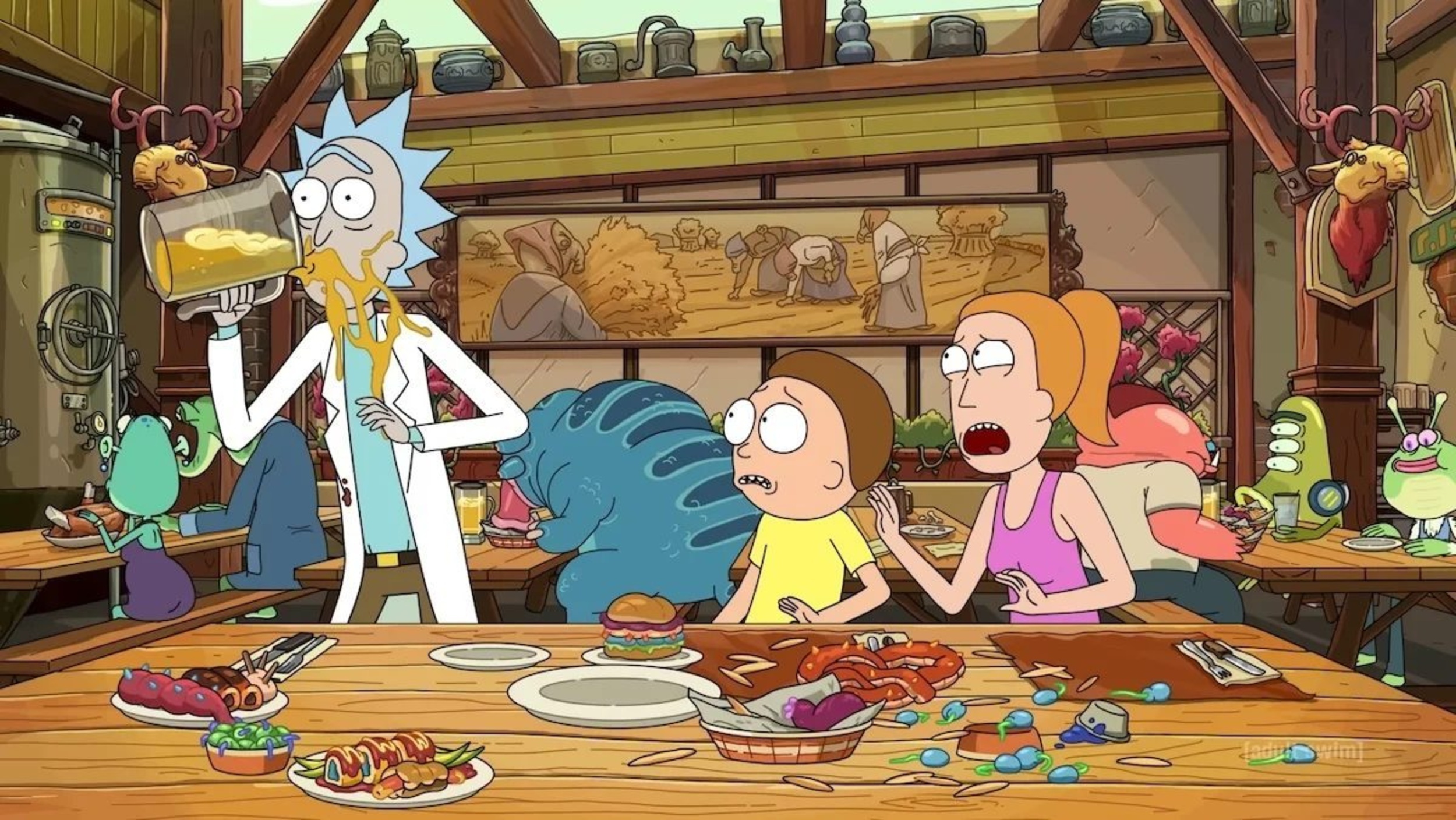 Rick finds happiness at a alien buffet in new 'Rick and Morty' clip