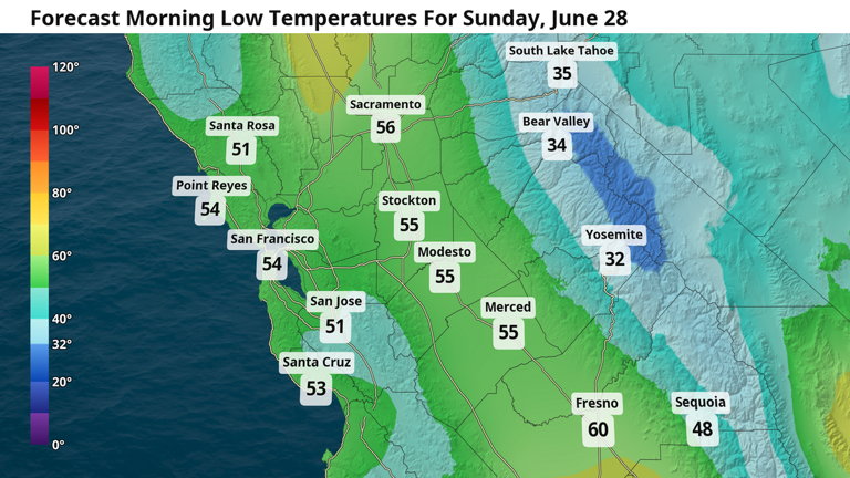 Strong cold front for Central Valley Friday, weekend lows in 30s for ...