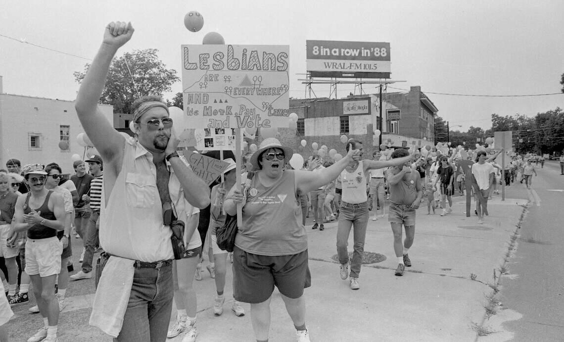 Take a look back at photos from Raleigh's first Pride Parade in 1988