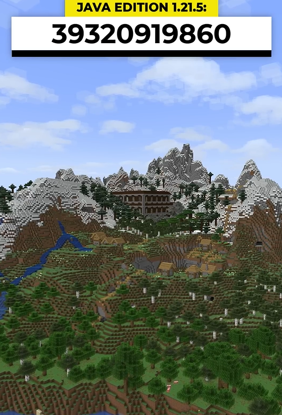Minecraft woodland mansion and village in mountain seed: Epic survival ...