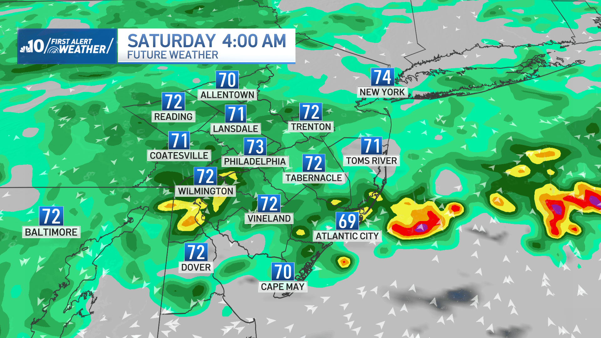 Rain leading into the weekend, eyeing a heatwave next week