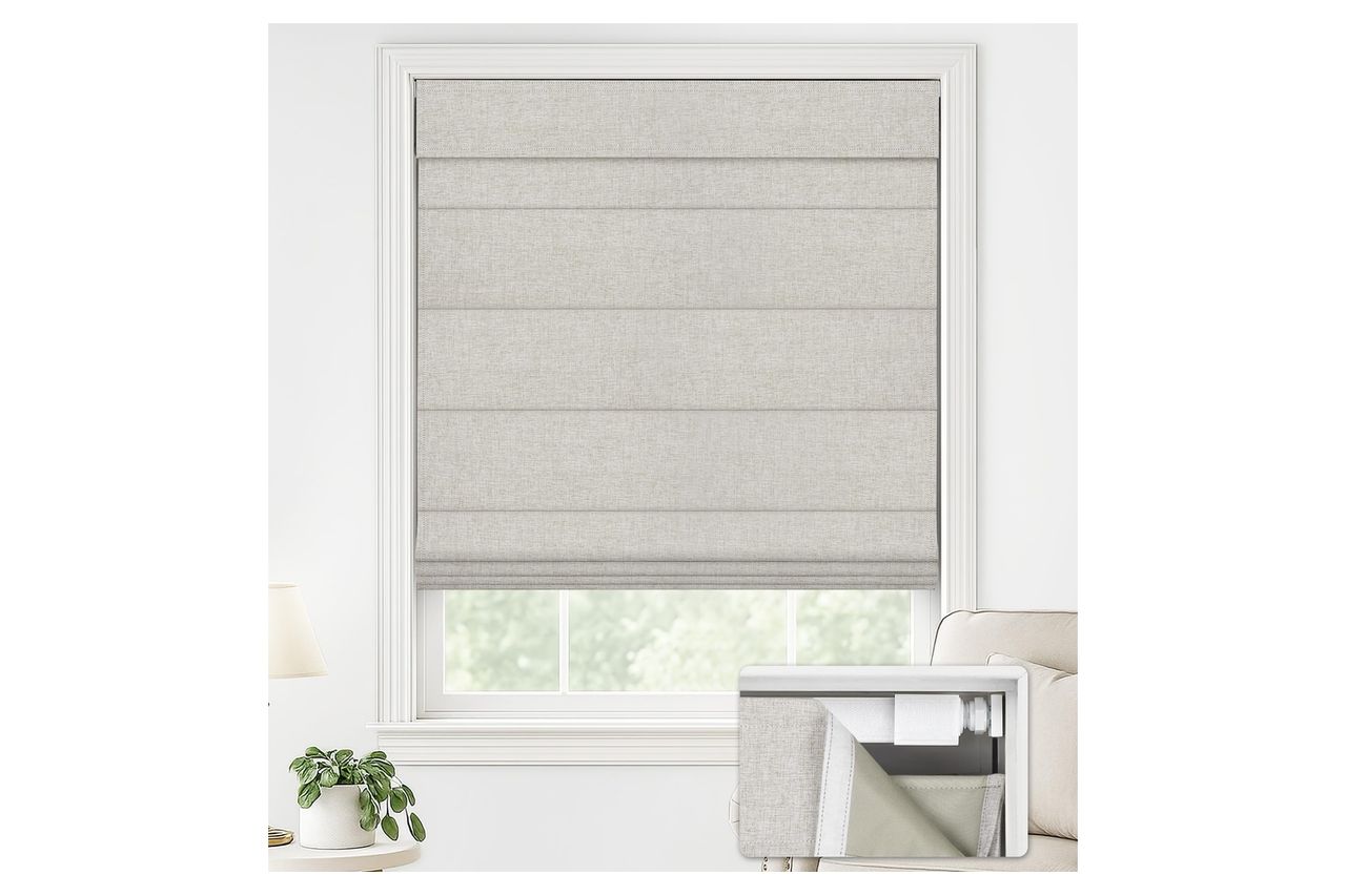 LazBlinds No Drill Roman Shades for Windows