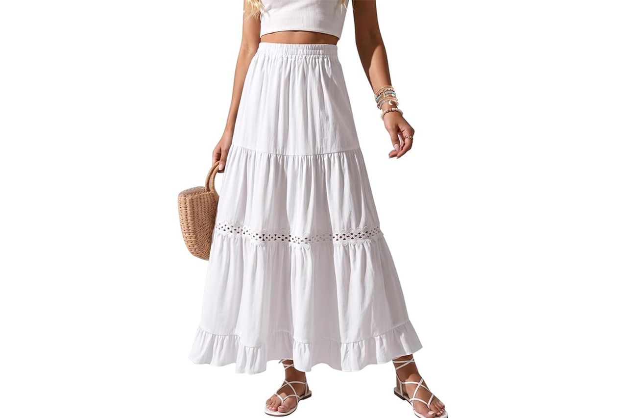Zelroxa Womens Long Maxi Skirt