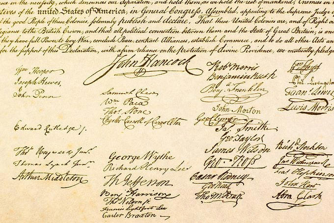 How many signatures are on the Declaration of Independence? And 6 other ...
