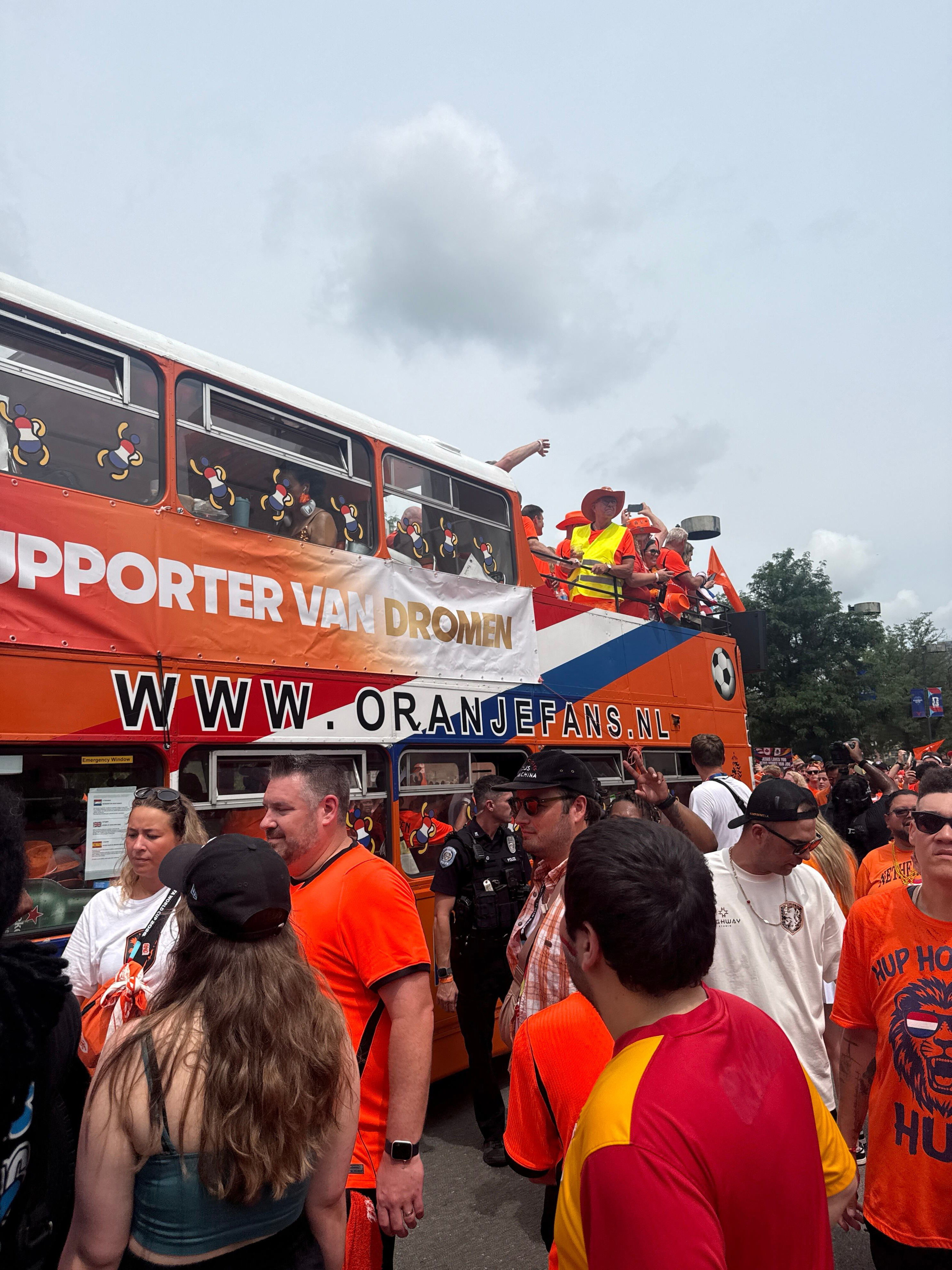 Dutch fans take over Kansas City streets to cheer on the Netherlands