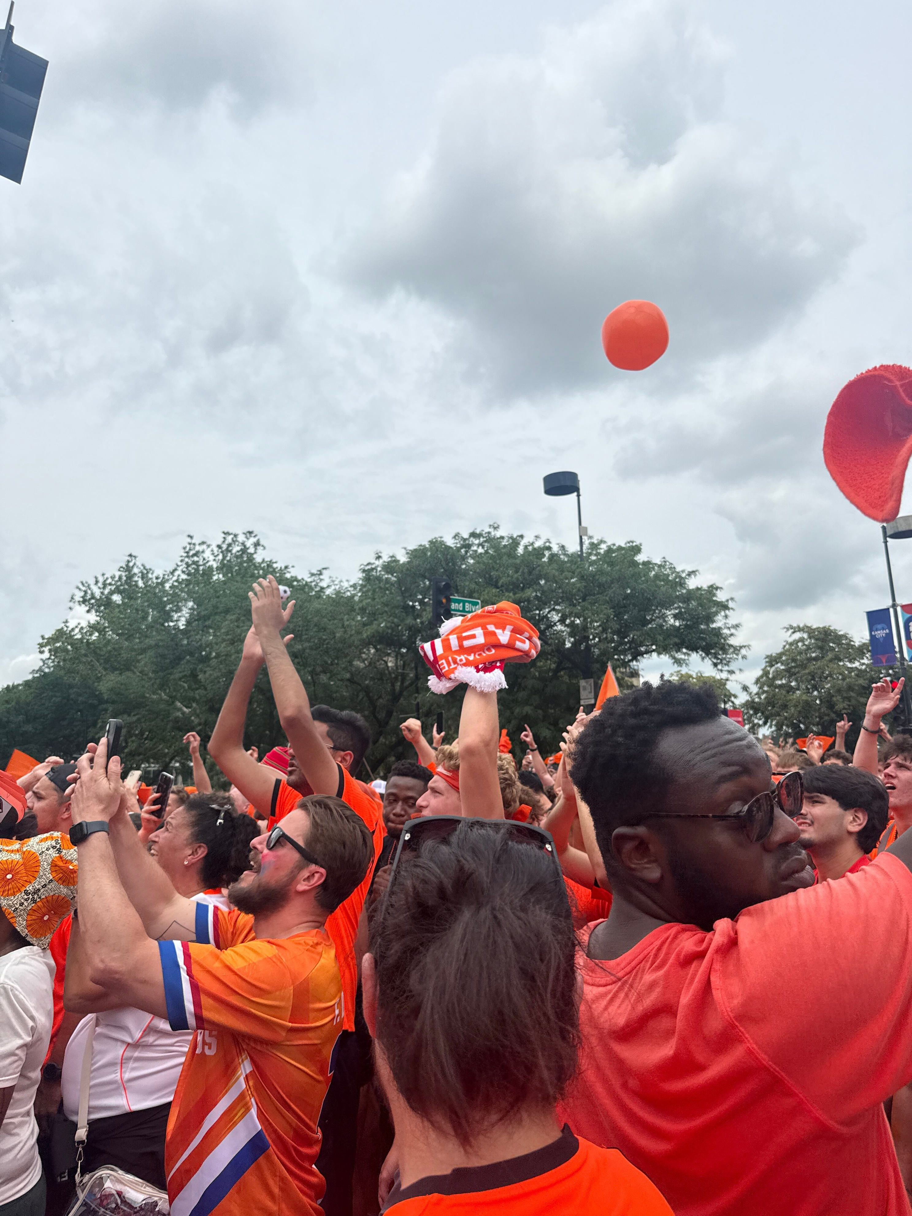 Dutch fans take over Kansas City streets to cheer on the Netherlands