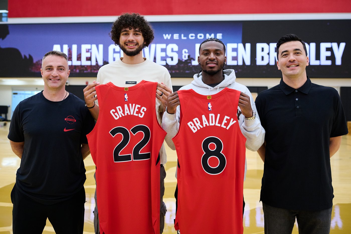 Raptors draft picks Allen Graves, Jaden Bradley come to Toronto
