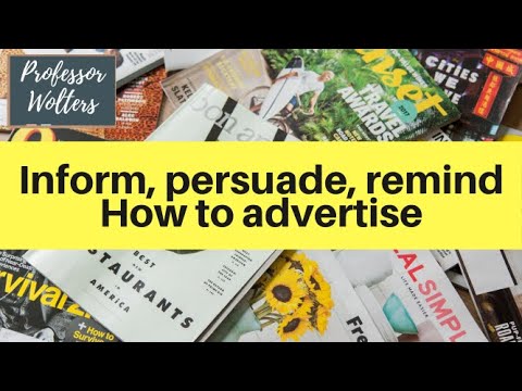 Types of advertising: Informative, reminder, & persuasive