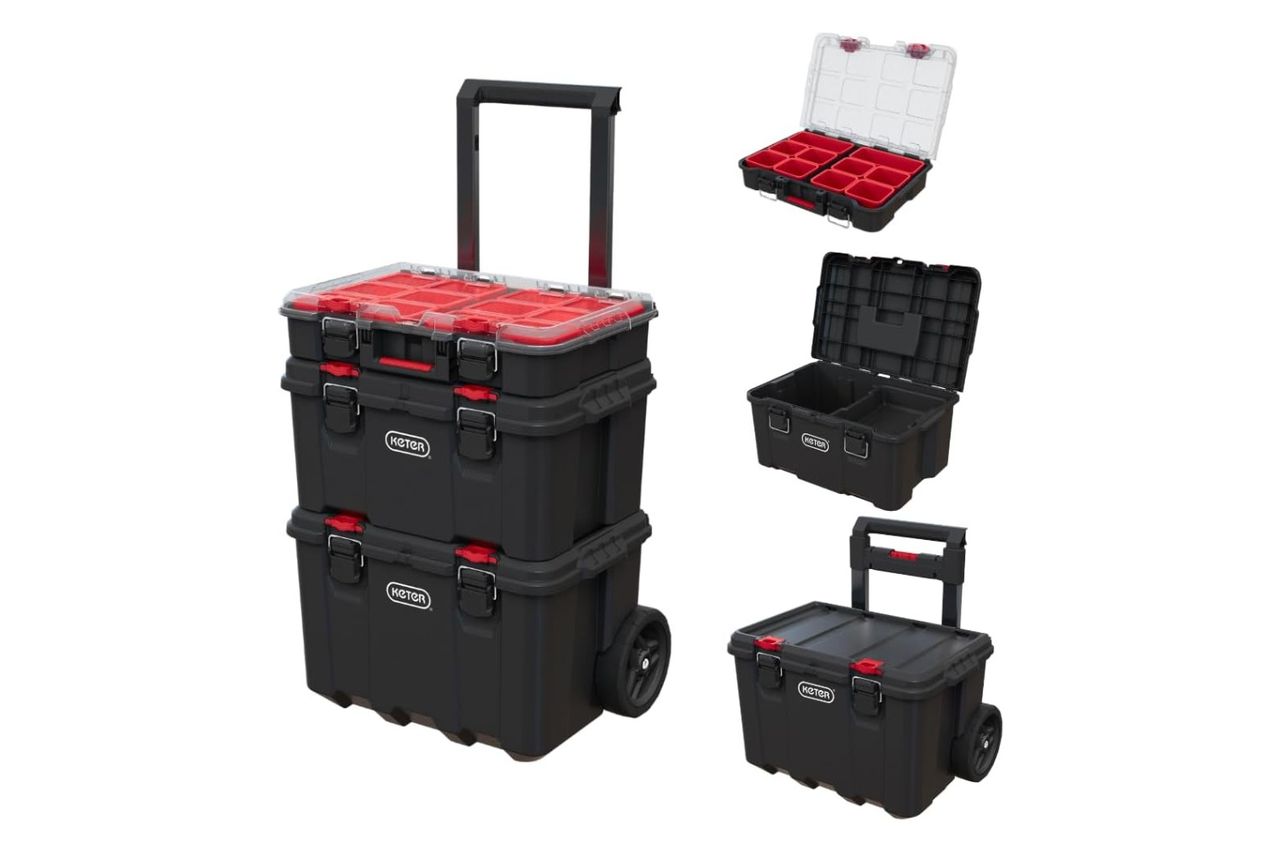 Keter Stack-n-Roll Modular Tools Organizer