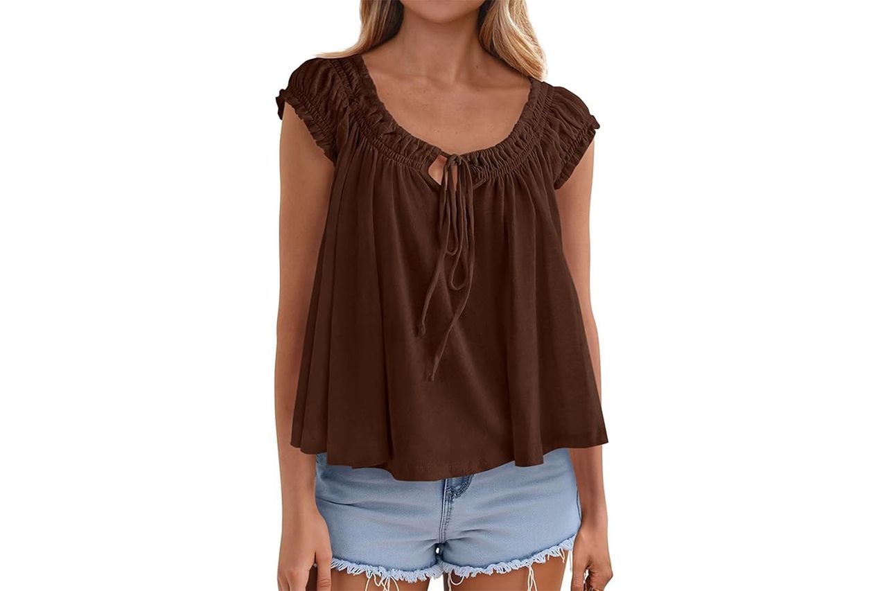 PRETTYGARDEN Women Babydoll Tops