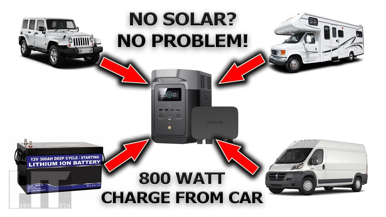 Fast charge your EcoFlow from any 12V 24V source | 800W alternator charger