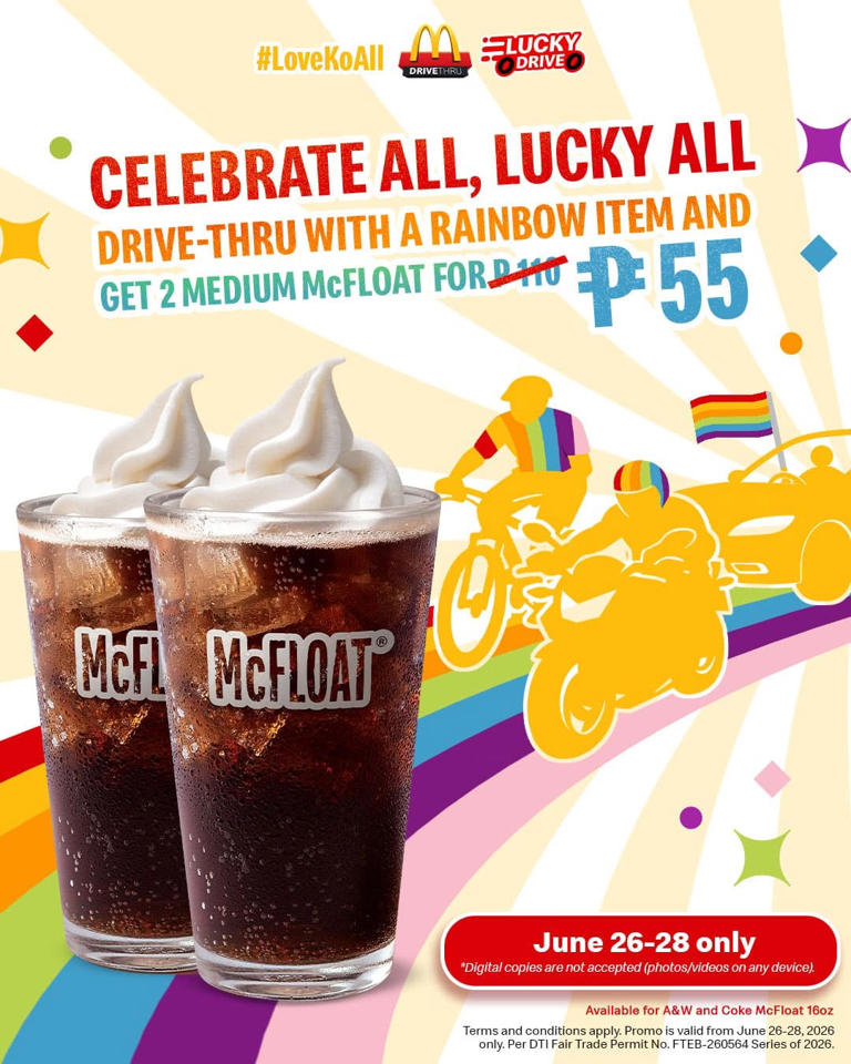 Love McDonald's Coke Float? You can get 2 for P55 on June 26-28