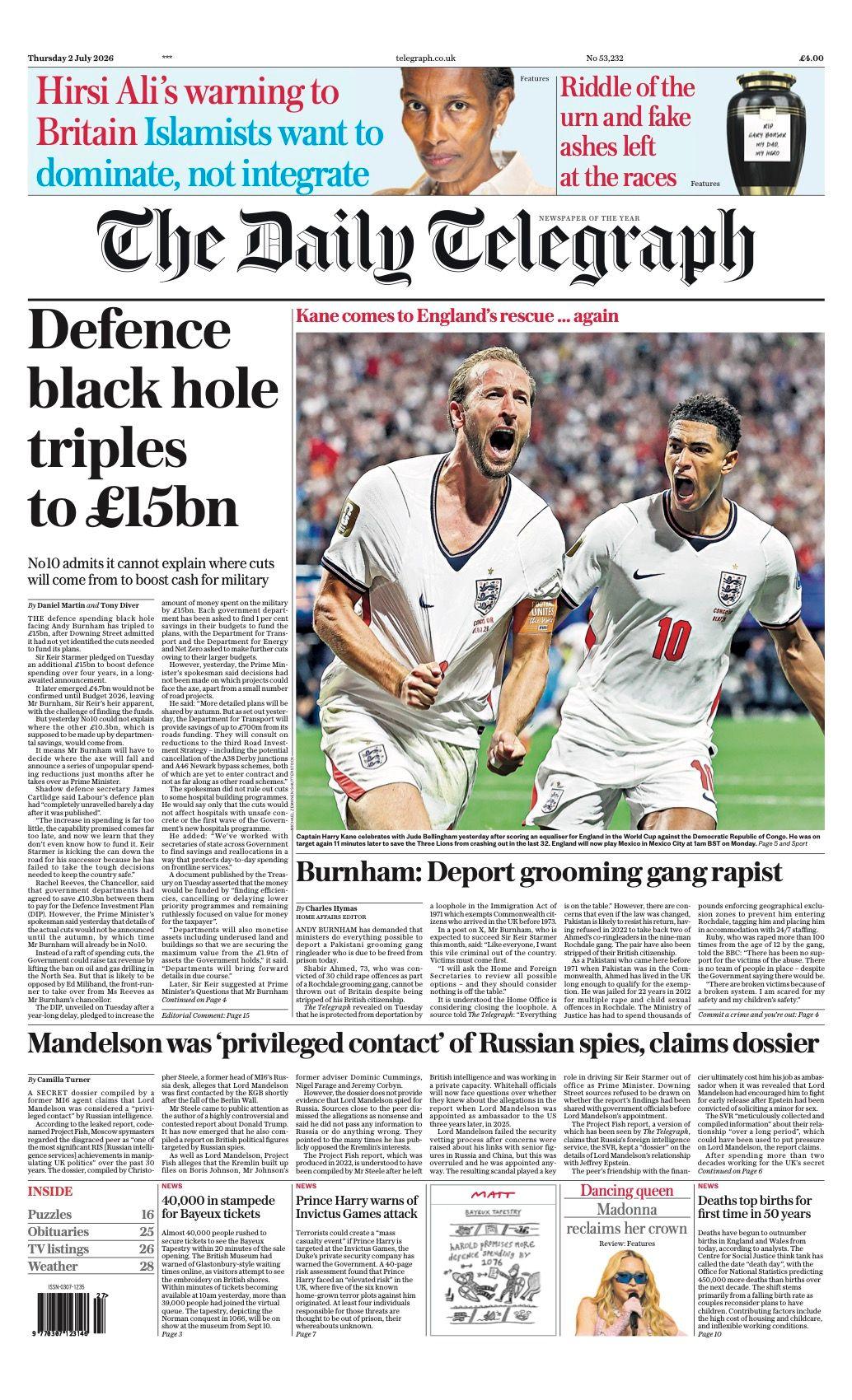 'Kane to the rescue' and 'defence black hole triples'