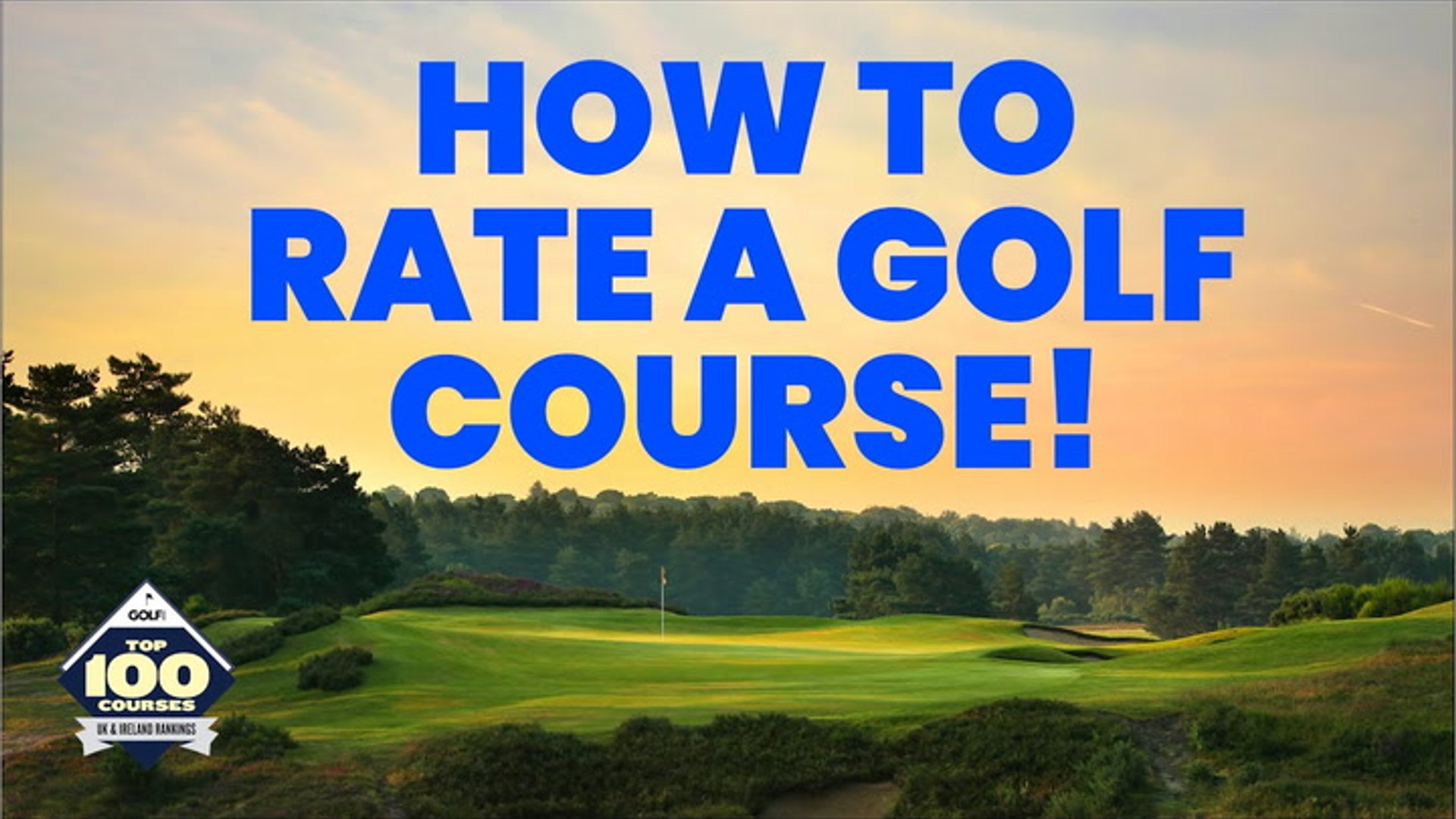 How to rate a golf course