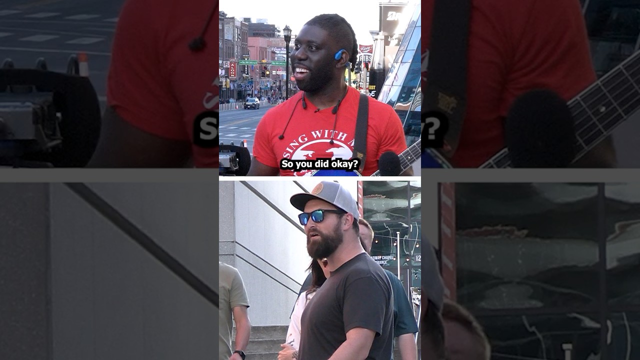 Nashville musician sings on the street for the first time!