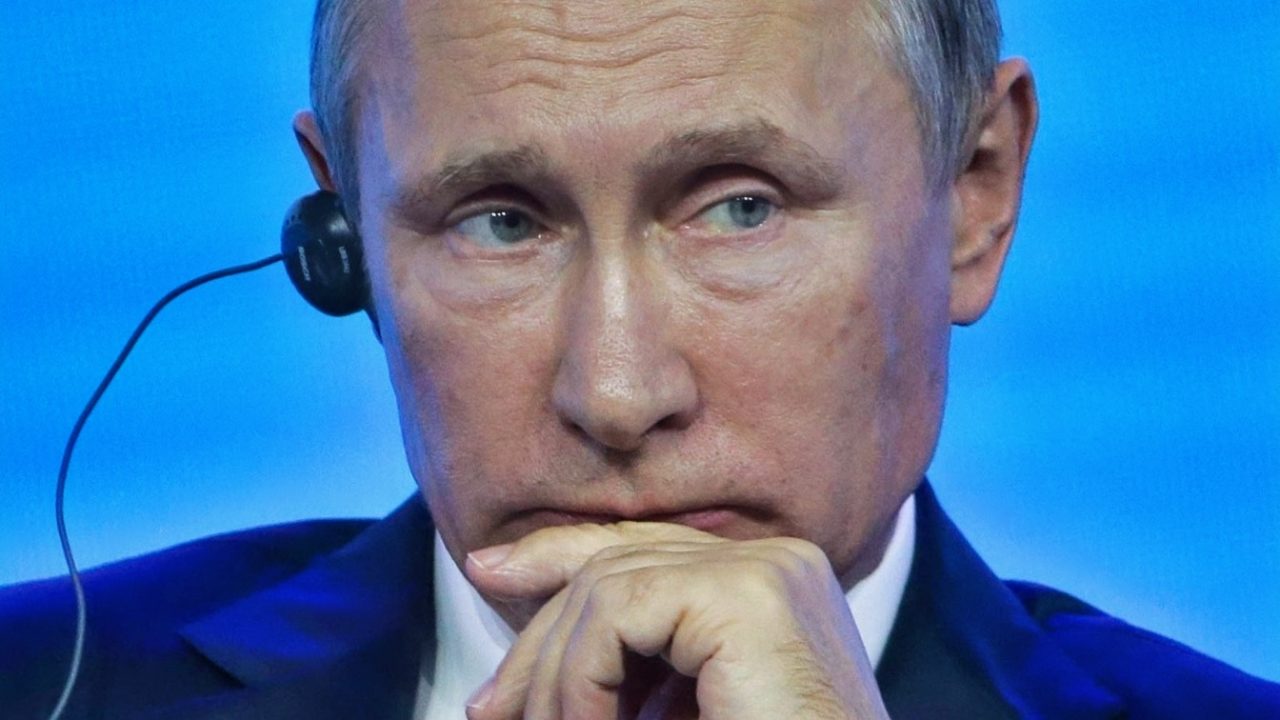 Putin Thinking Back in 2016 Russian Federation Photo