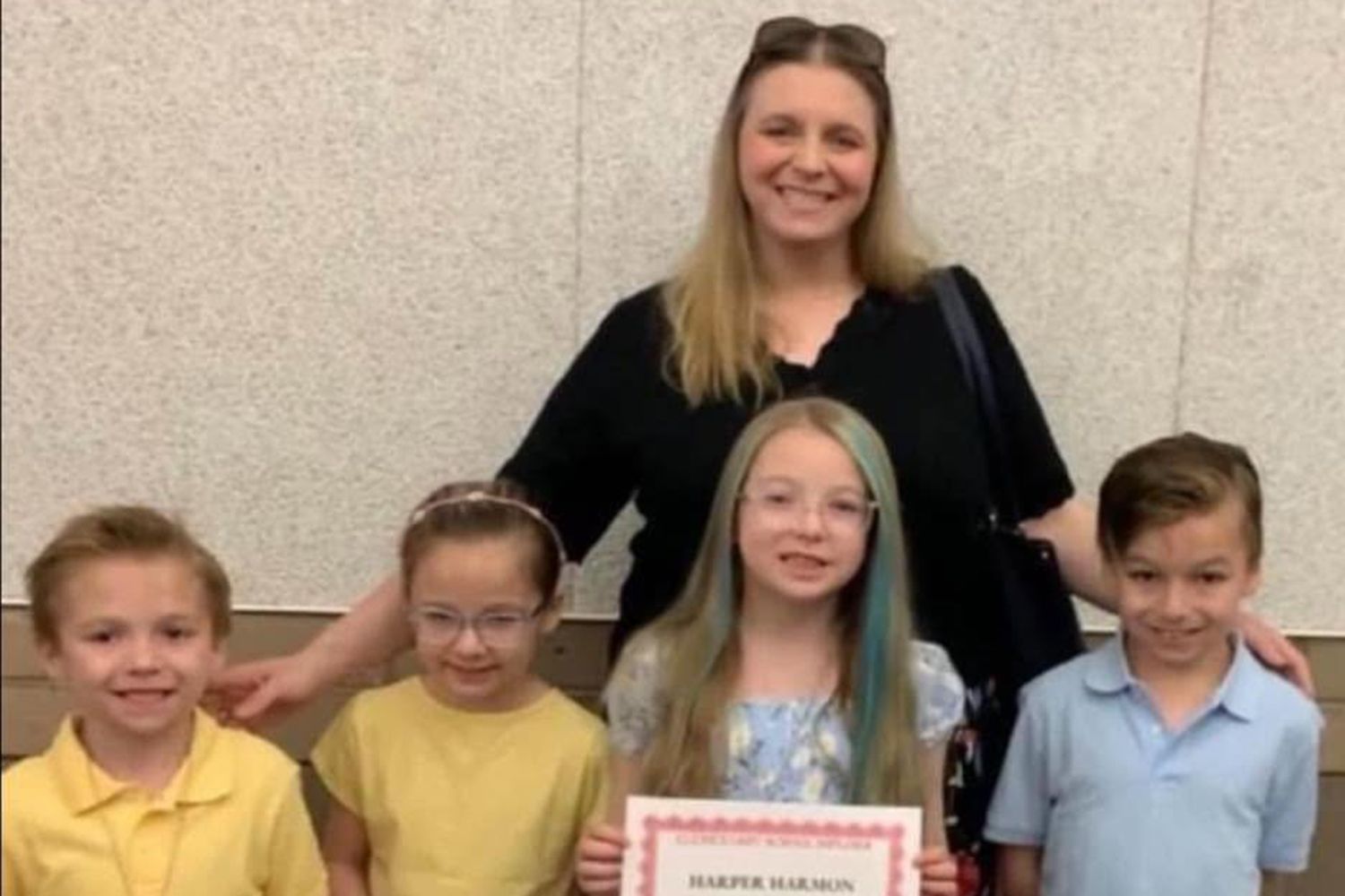 Sarah Myers and her four children, who were found dead in Mechanichville, New York last week Credit: Sarah Myers/Facebook