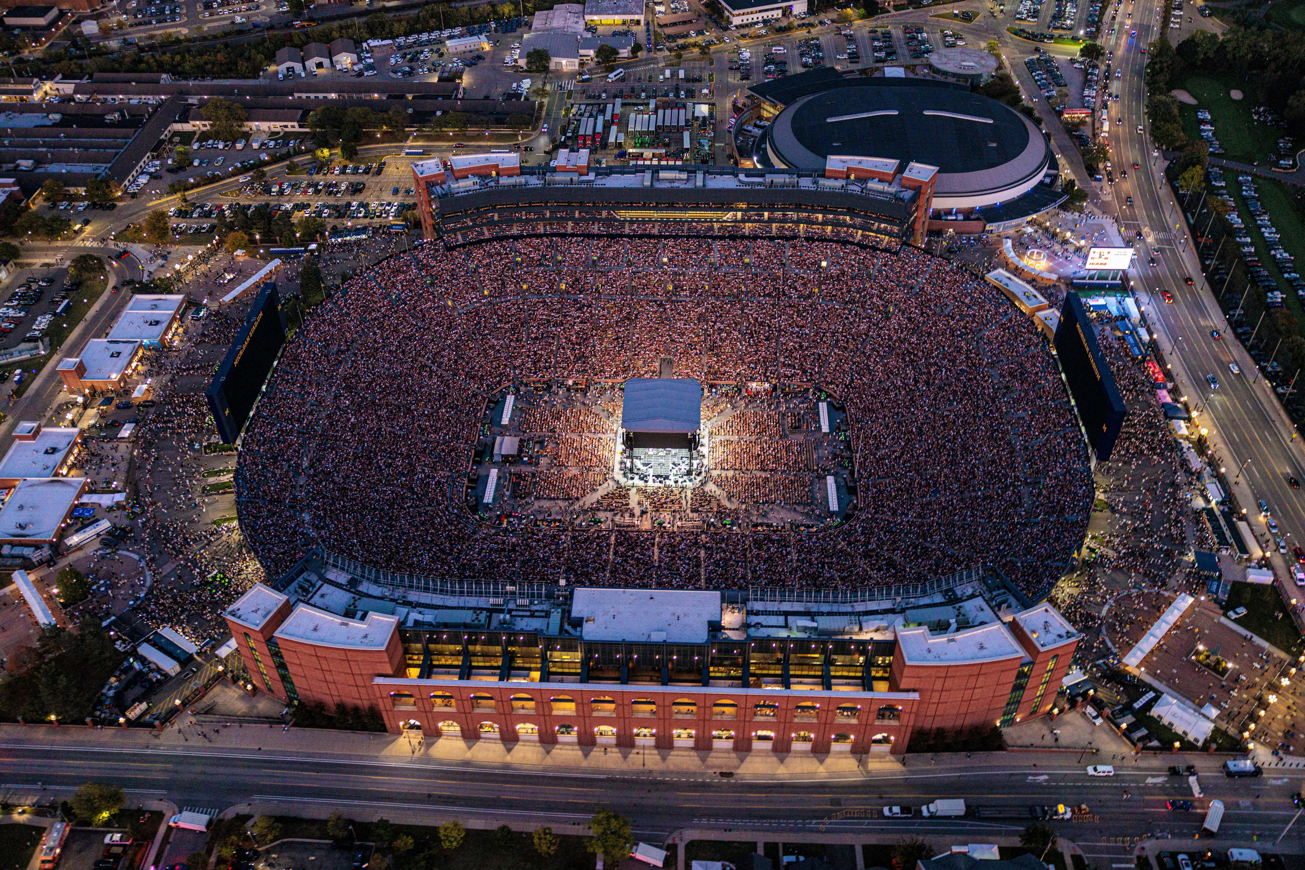 Zach Bryan performs Saturday September 27 2025 in front of the Largest Crowd ever in Michigan Stadium aka The Big House.