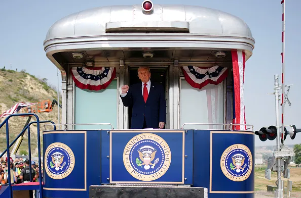 See it: Trump rides Freedom Train to Theodore Roosevelt Presidential ...
