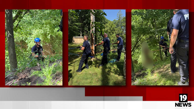 Parma Fire Department rescues man who fell down into ravine