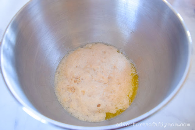 liquid ingredients for raspberry rolls in a bowl