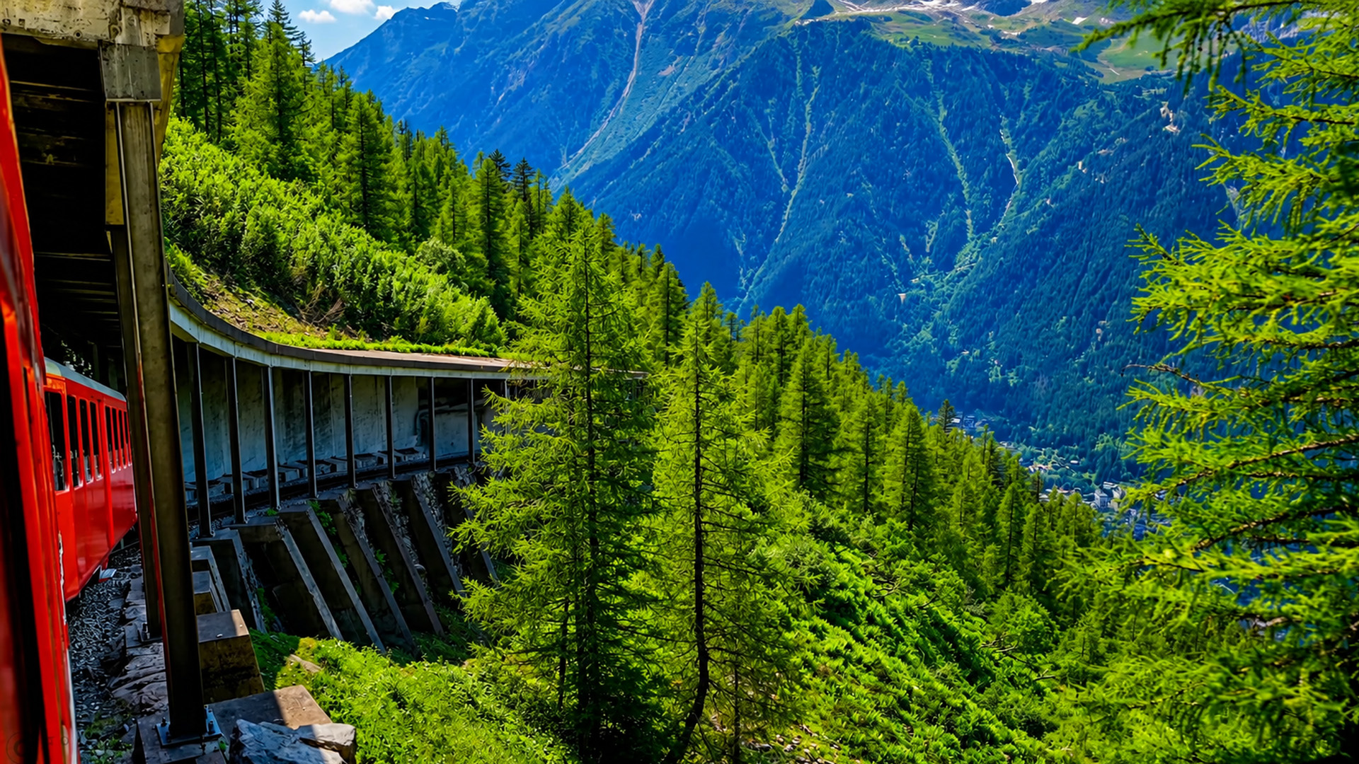 Take a historic railway journey to Mer de Glace (4K)