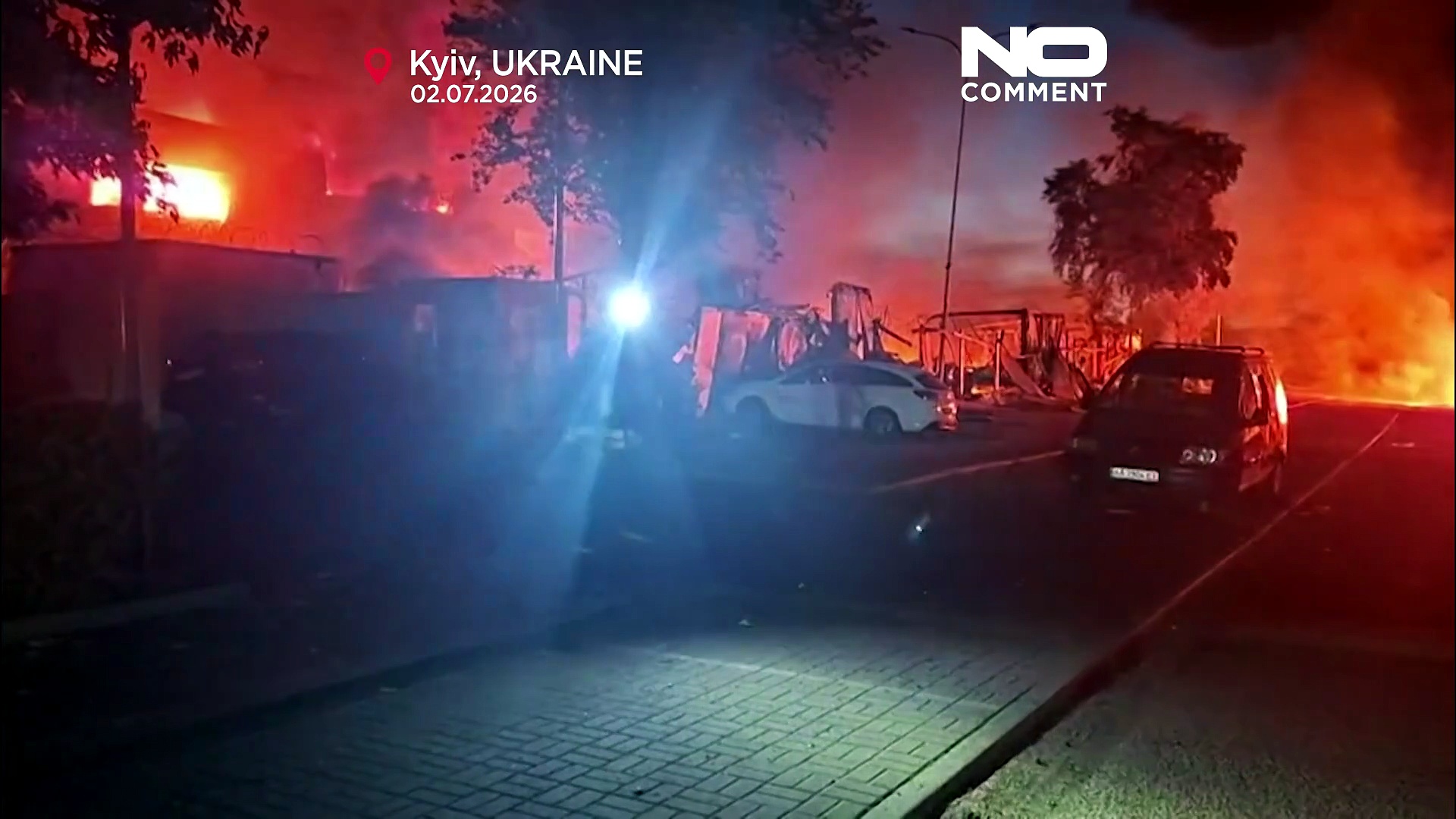 Smoke rises over Kyiv after Russian overnight strikes