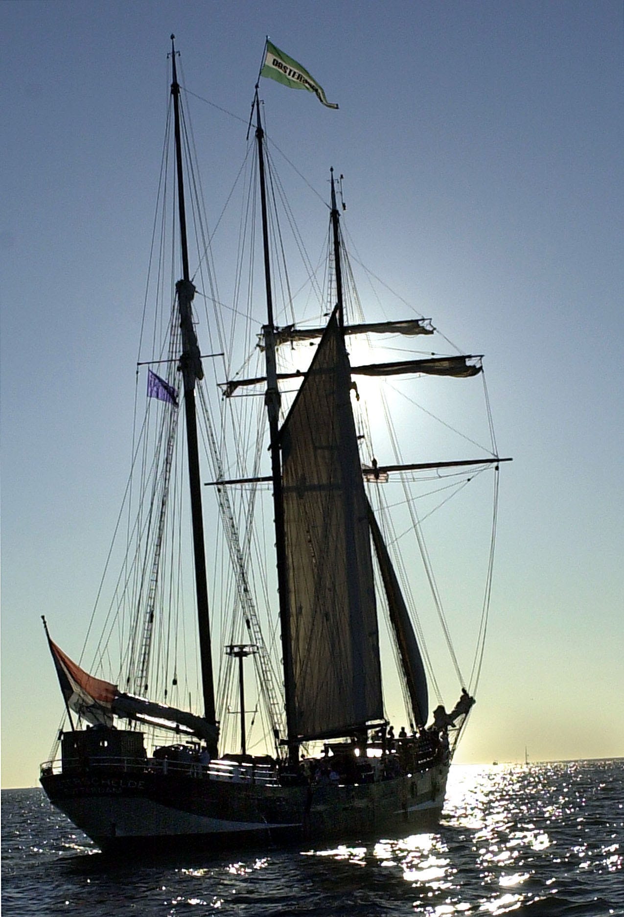 Tall ship Oosterschelde docks in Quincy after Sail Boston