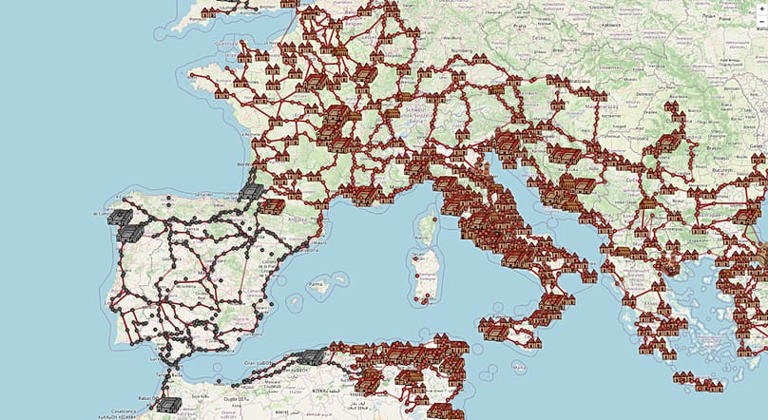 Ancient Rome's version of Google Maps: how long to reach the beach