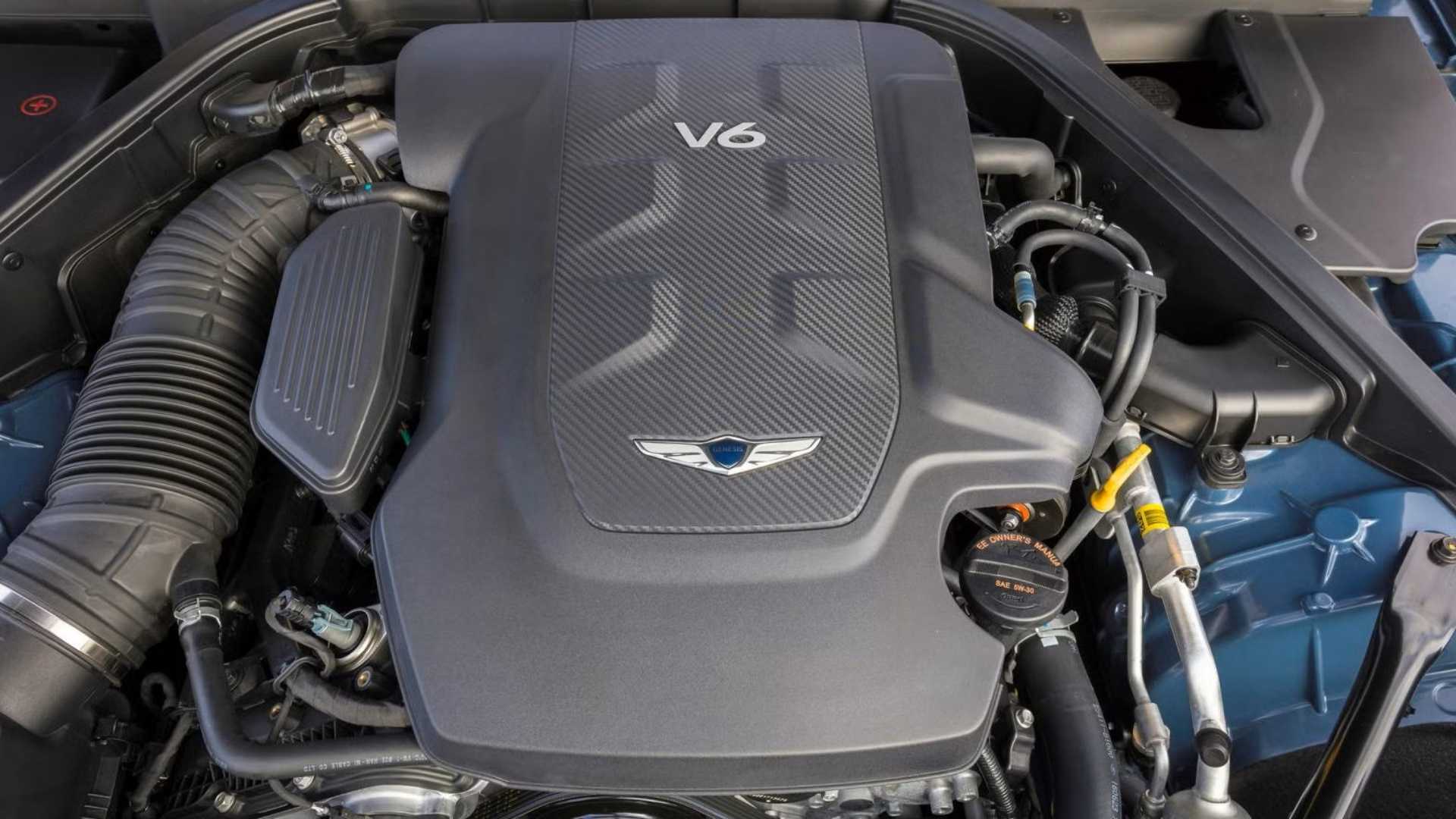 2017 Genesis G80 close-up engine shot