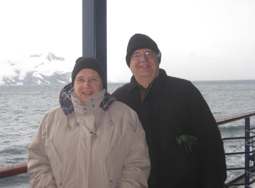 The Pennas in Antarctica in 2014.