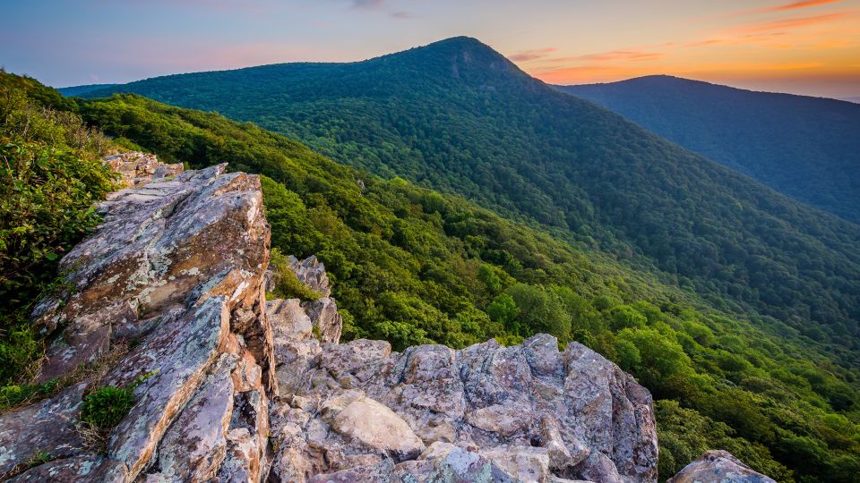 Stunning natural beauty is on offer in Shenandoah National Park. Seen here, a view of Hawksbill Mountain from Crescent Rock. - Jon Bilous/iStockphoto/Getty Images